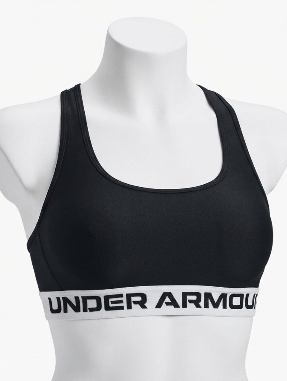 Under Armour Black Cross-Back Logo Band Sports Bra